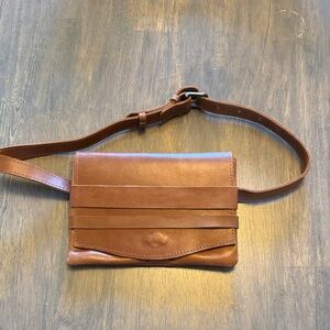 ABLE Leather Belt Bag Cognac